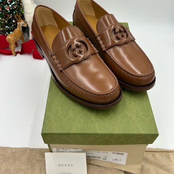 Gucci Brown Leather Loafers main image 7